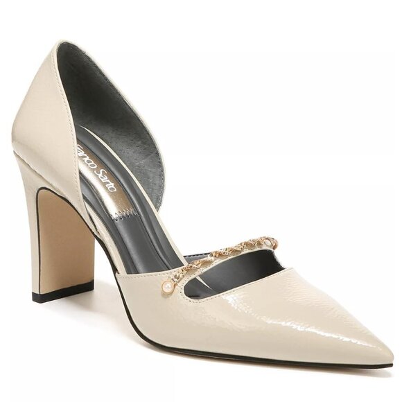 FRANCO SARTO Azara Pumps Cashmere Beige Faux Patent - Picture 1 of 13